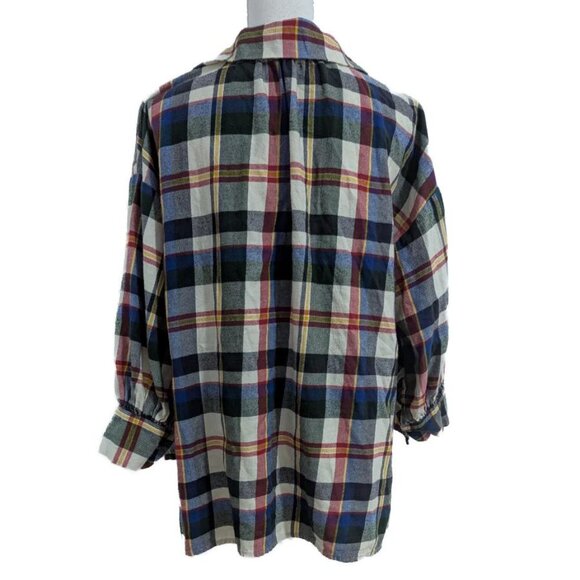 THE GREAT. The Painter's Smock School House Plaid Loose-Fit Multi-Color‎ Shirt - Picture 5 of 9